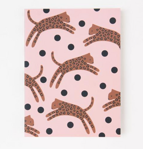 Leaping Leopard Tabbed Notebook