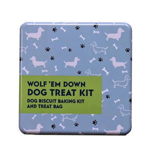 Gift in a tin - Wolf 'em down - Dog Treat Kit