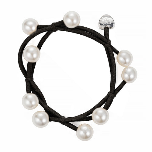 Pearl Cluster Bangle Band - Black