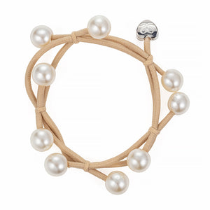 Pearl Cluster Bangle Band - Sand