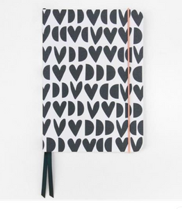 Geo Hearts A5 Notebook