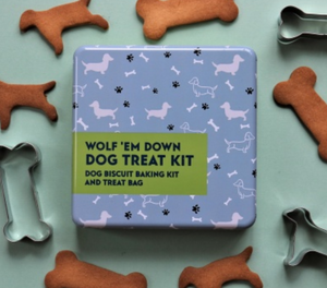 Gift in a tin - Wolf 'em down - Dog Treat Kit