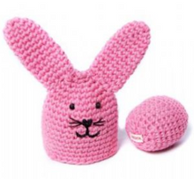 Cotton Crochet Bunny Egg Cosy and Egg Decoration